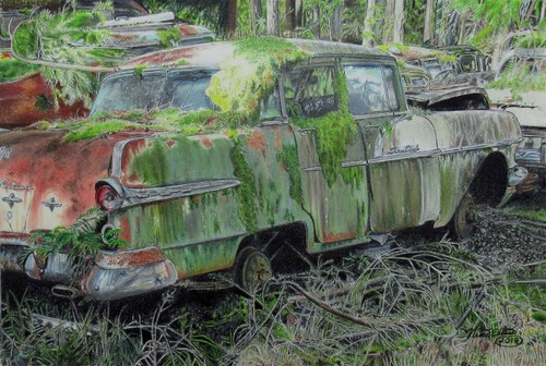Classic car art salvage - salvage, yard