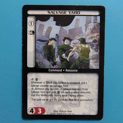 Salvage yard battletech ccg - salvage,
