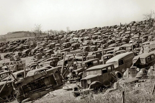 1941 junk car - 1941, yard